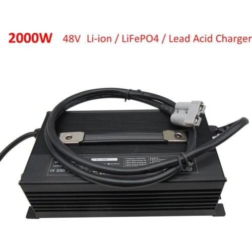 2000W 48V 30A Lead Acid Li-ion LiFePO4 Charger Output 54.6V 58.8V 58.4V For golf cart Forklift tricycle motorcycle charger