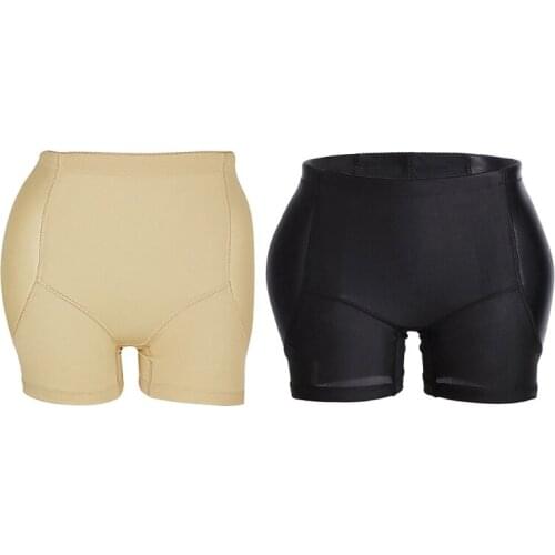 Women Tummy Control Mid Rise Panties Sexy Seamless Fixed Padded Butt Lifter Enhancer Underwear Briefs Shapewear Shorts