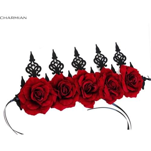Charmian Womens Rose Headband Wedding Headwear