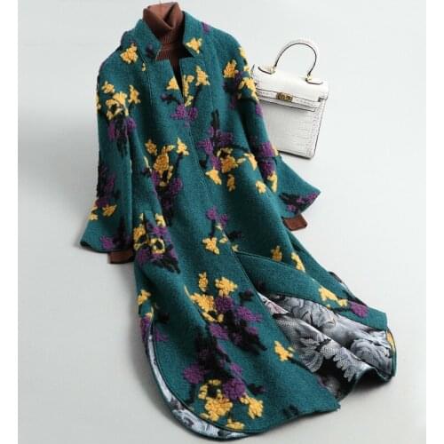 Fur Real Coat Female Autumn Winter Clothes Korean Vintage Long Sheep Shearing Jacket Women Wool Coats Tops Hiver 0662