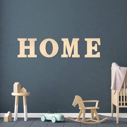 0.48cm Unpolished DIY Wooden Letter Craft Family Carving Home Wall Decoration Table Decoration Bedroom Living Room Accessories