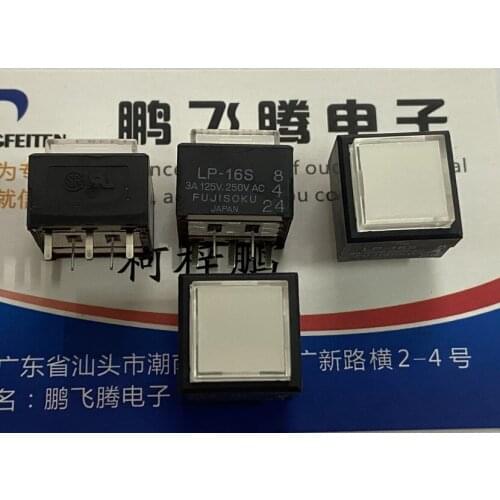 1PCS Japan FUJISOKU LP-16S LP1S-16S-809-Z square touch switch 15*15 reset panel 5 feet with light yellow light
