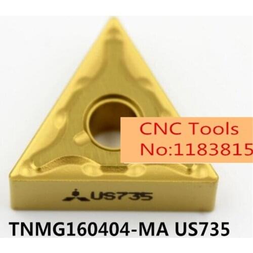 10PCS TNMG 160404 160408 TNMG160404-MA US735 TNMG160408-MA US735 Carbide Inserts for Stainless Steel Turning Tools CNC