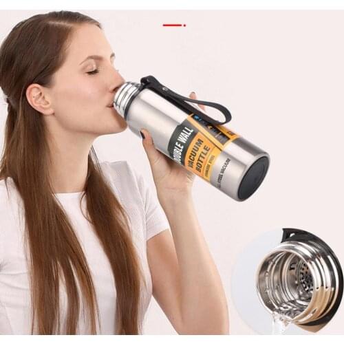 1000ml 1500ml Russian Style Outdoor Insulated Bottle Portable Large Capacity Vacuum Cup Sports Vacuum Flask