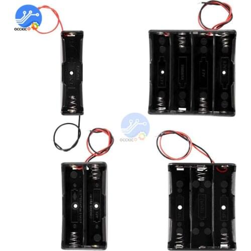 1X 2X 3X 4X 18650 Battery Holder ABS Power Bank Cases 1 2 3 4 Slot Way Battery Storage Box Container With Wire