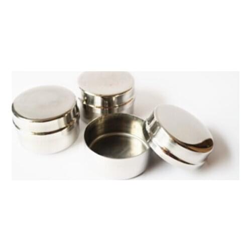 2pcs Dental Stainless steel box Holder Disinfection Case for Medical Cotton Ball Gauze Tampon