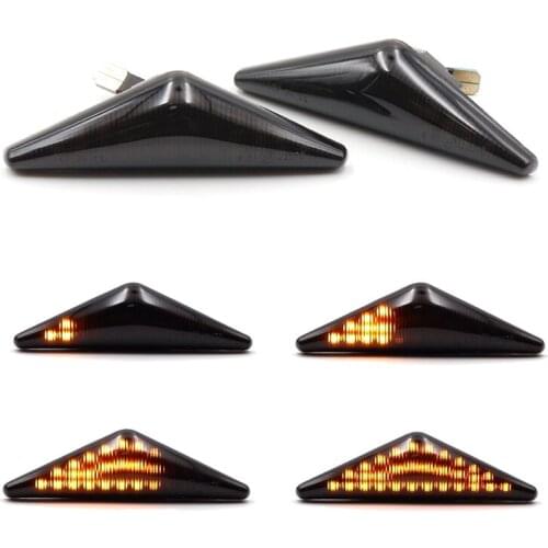 2pcs Dark Smoke Car Led Dynamic Side Marker Turn Signal Light Sequential Blinker Light For Ford Mondeo 2000-2006 Focus MK1