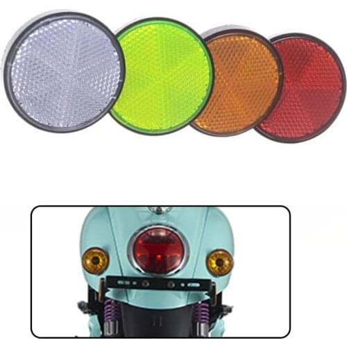 20PCS Round Warning Strip Reflective Sticker Car Motorcycle Bike Caravan Lorry Screw On Safety Reflector Stickers Decals