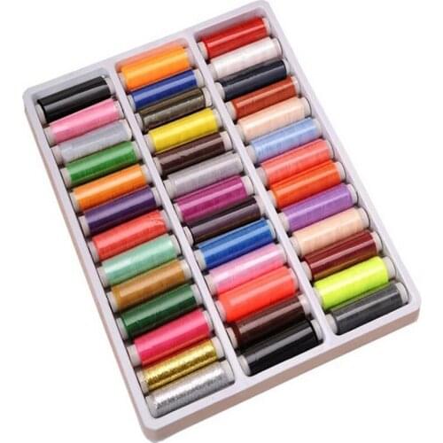 39 Colors a Box Handmade Sewing Thread Home Embroidery Sewing Machine Line Box Durable Sturdy Hand Stitching