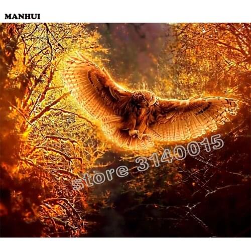 3D DIY Diamond Painting Animal owl Cross Stitch Crystal Needlework Diamond Embroidery Full Mosaic Decorative BFC379