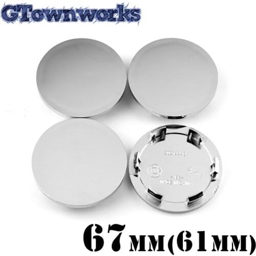 4 pcs Smooth Wheel Center Cap For Car Rim Black Chrome ABS Plastic Hubcap Dust Cover