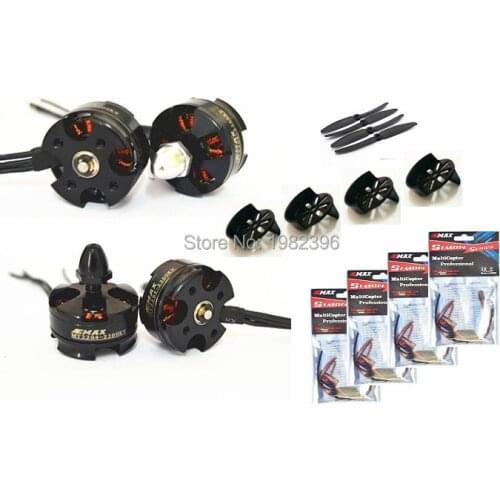 4 x 12A ESC BLHeli/SimonK + Motor Brushless 4 x 2204 2300KV + 2 pair x 5030 Para QAV200 210 250 280 Quadcopters