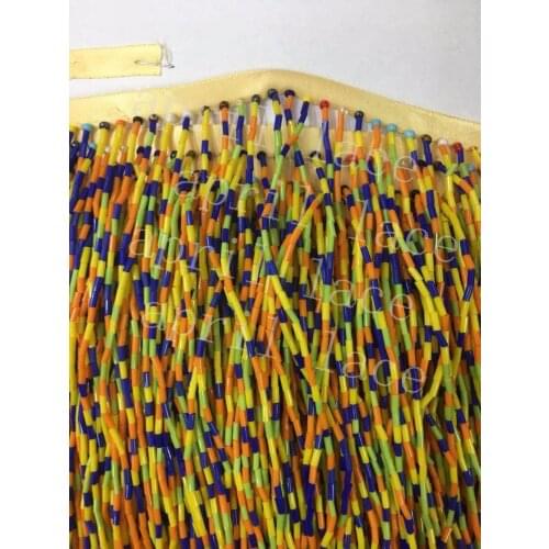 5yards cc011# 15 cm width candy color beads fringe satin ribbon tassel for garment/decorative/home /wedding bridal gown dress