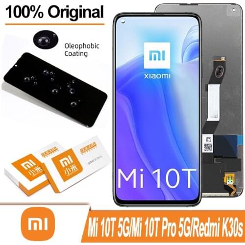 Original 6.67'' Display Replacement For Xiaomi Mi 10T 5G LCD Touch Screen Digitizer Assembly For Xiaomi Mi 10T Pro 5G Display