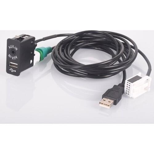Car USB AUX in Plug Input Socket Adapter for BMW E60 E61 E63 E81 E87 E90 F10 F12 E70 X1 X3 X5 for MINI Cooper R56