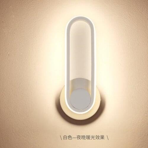 Free shipping modern minimalist bedroom bedside Led wall lamp simple creative living room hotel aisle LED rotatable wall light