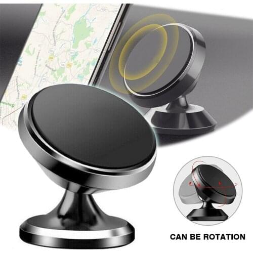 Black Car Dashboard Phone Stand 360 Degree Rotatable Magnetic Mobile Phone Holder Stand Portable Car Magnetic Plate Bracket