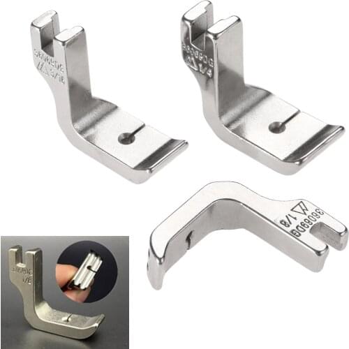 Double Piping Foot for Industrial Single Needle Sewing Machines 1/8" 1/4" 3/16" Industrial Sewing Machines Parts