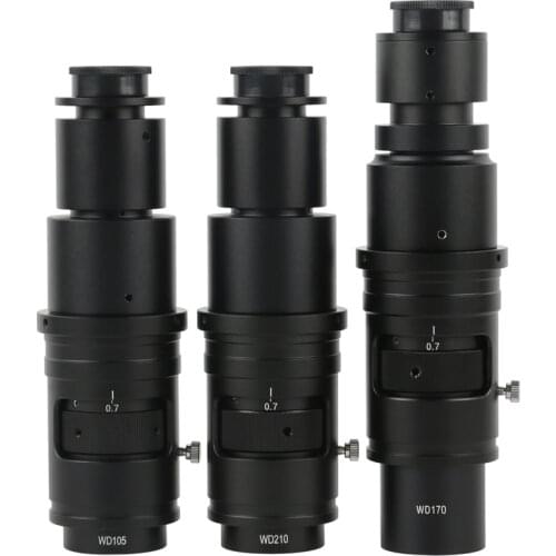 FHD 0.7X-5X Adjustable Zoom Magnification WD105 WD210 WD170 C mount Monocular Lens For HDMI VGA USB Video Microscope Camera