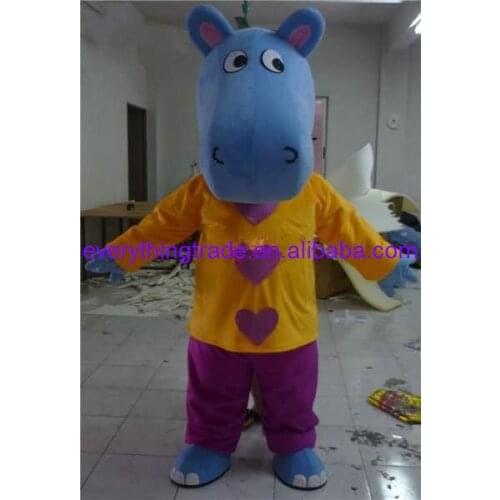 Hot sale Cute Cartoon Character Adult Cute Big Head Hippo Mascot Costume party costumes