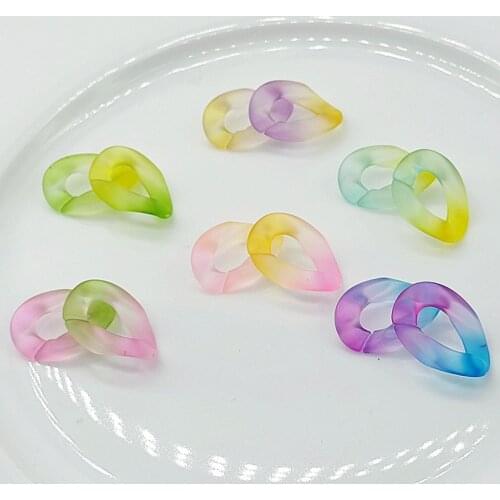 Gradient Acrylic Resin Chain Bag Strap for Handbags Women Transparent Purse Chains for Plastic Accessories Acrylic 40/60cm Chain