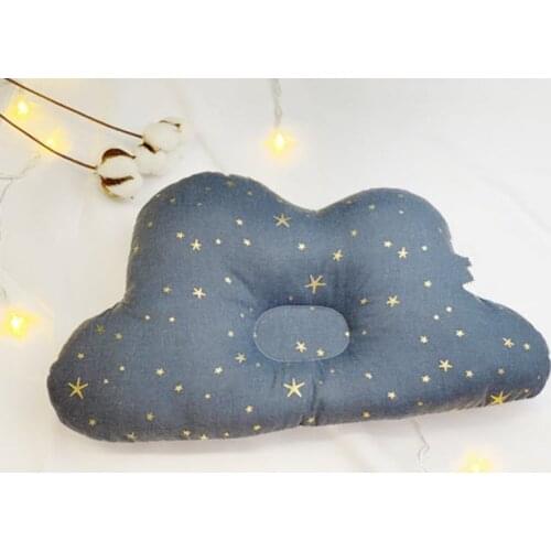 New-born baby cotton pillow Cartoon cloud type Soft and reliable Prevent migrate