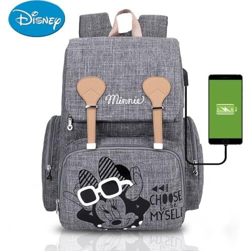 Disney Fashion Mummy Maternity Diaper Bag Large Nursing Bag Travel Backpack Designer Stroller Baby Bag Baby Care Nappy Backpack