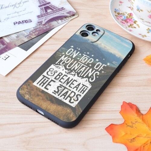 For iPhone On Top Of Mountains Print Soft Matt Apple iPhone Case