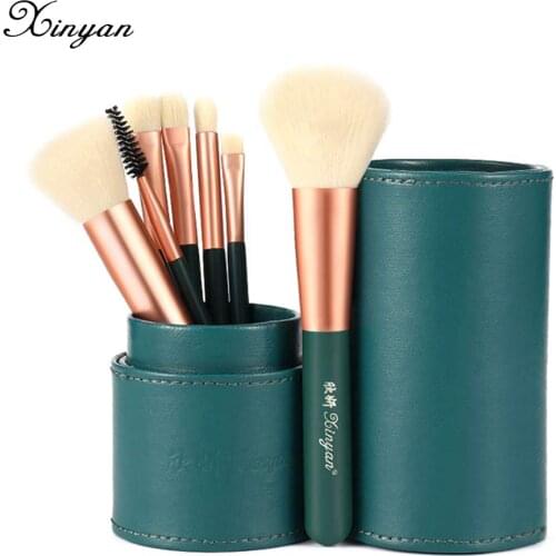 XINYAN Eye Shadow Makeup Brush Sets Green Foundation Blending Eyeliner Eyelash Eye Oem Beauty Tools Set de brochas maquillaje