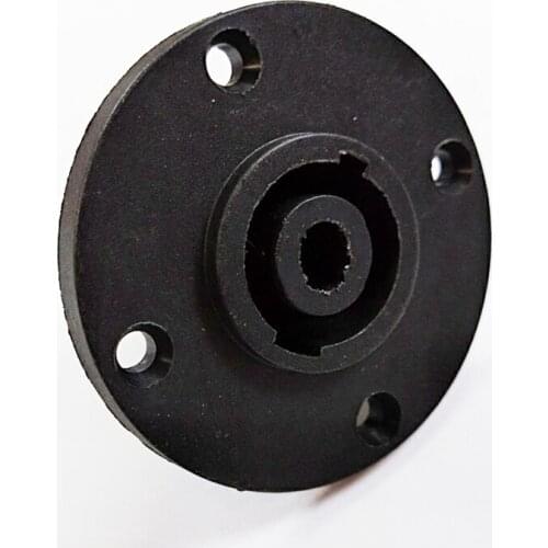 NCHTEK Speaker 4 Pole Female Jack Compatible Audio Cable Connector Black Round/Free shipping/25PCS