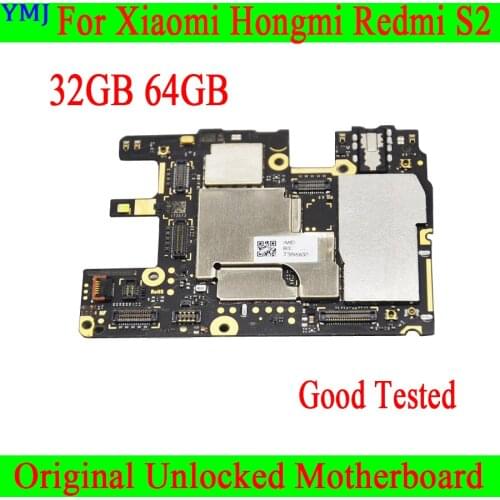 Original Unlocked for Xiaomi Hongmi s2 Redmi s2 motherboard 32GB 64GB MB Android OS with chips for Xiaomi Hongmi Redmi S2 board