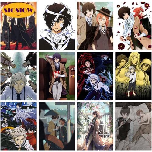 Poster 5D Diamond Beads Embroidery Kits Bungo Stray Dogs Atsushi Diamond Painting Animeaux Full Round Cross Stitch Decor Bedroom