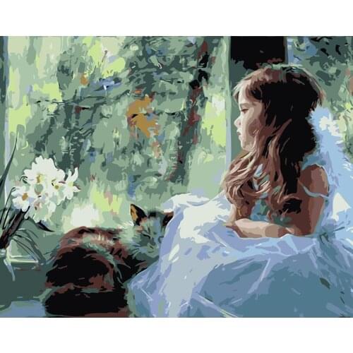 ROYALDREAM The wedding dress Abstract Painting Diy Digital Painting By Numbers Modern Wall Art Picture For Home Wall Artwork