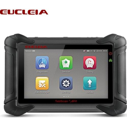 EUCLEIA S8M OBDII Code Reader All System For EPB Airbag ECU SAS TPMS Oil Reset OBD2 Professional Automotive Scanner Free Update