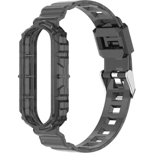 Silicone Wrist Strap for Xiaomi mi band 5 6 Replacement Bracelet Strap for Mi band 5 6 Transparent Smartwatch Wristband