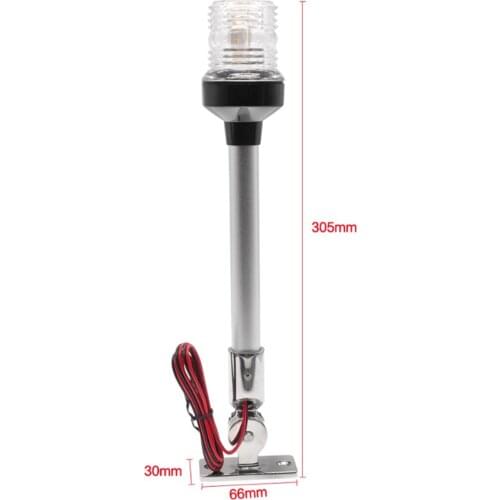 Stainless Steel Folding Pole LED Navigation Anchor Light 12V for Marine Boat