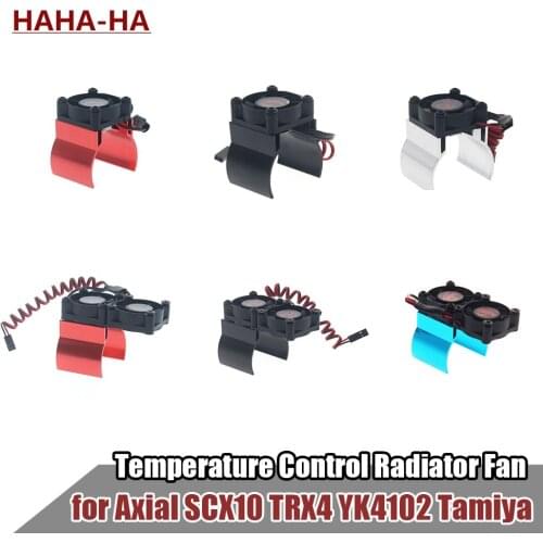 36MM Temperature Control Radiator Fan for 1/10 RC Car TRX4 Axial SCX10 YK4102 Tamiya 540 550 Brush Motor 3650 Brushless Motor