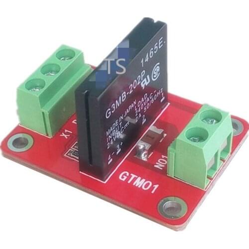 GTM01 1 channel solid state relay module expansion board high level trigger with fuse 5V/12V/24V