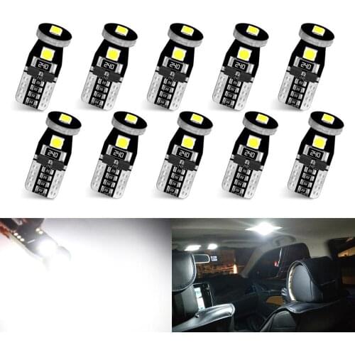 10Pcs T10 Car Led Canbus W5W Led Bulbs for Volvo S40 S60 S70 S80 S90 V40 V50 V60 V90 XC60 XC70 XC90
