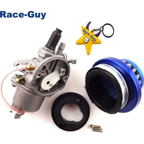 44mm Air Filter + Carburetor Carb + Stack For 2 Stroke 47cc 49cc Mini Moto Kids ATV Quad 4 Wheeler Go Kart