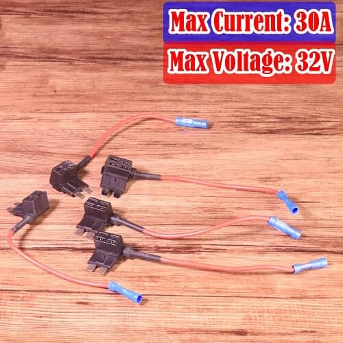 5X Car Add-a-circuit Fuse Tap Adapter Standard ATT Blade Fuse Holder Electronic Adapter Standard APS ATT Blade Fuses Holder