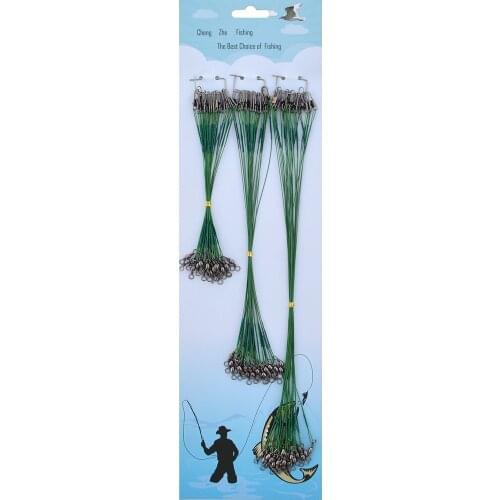 Wire Leader Fishing Line 72pcs/60pcs Assorted 15cm/23cm/30cm Steel Wire Line Fishing Lure Trace Wire Leader Line