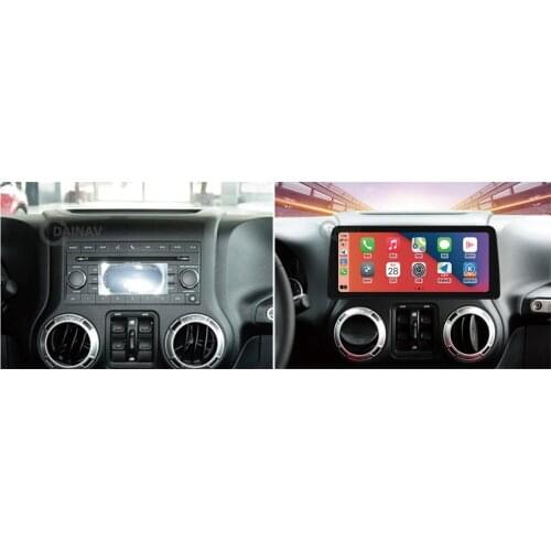 Android 13.6 inch For JEEP Wrangler 2018 2019 2020 2021 multimídia car radio coche autoradio video Stereo players carplay Auto