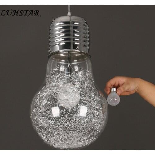 Big Edison Bulb Pendant Light Modern Simple Home Deco Luminaria Suspendu Dining Room Bedroom Lamp Living Room Led Glass Hanglamp