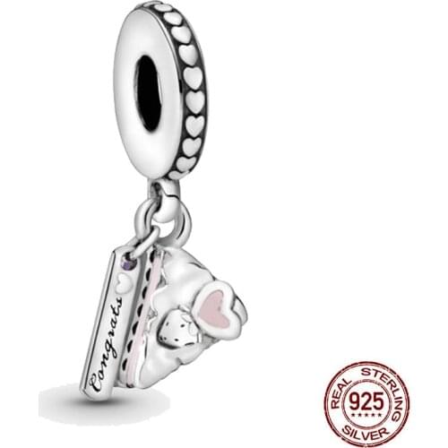 New 925 Sterling Silver Bead Celebration Cake Dangle Charm ​Fit Original Pandora Bracelet DIY Jewelry For Women Wholesale