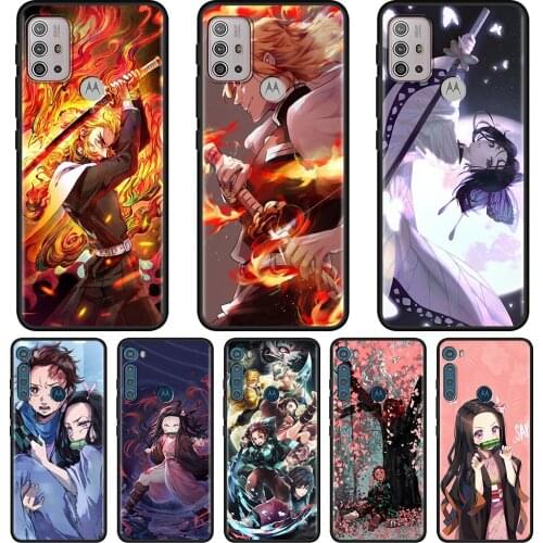 Case For Moto G Stylus G8 Plus G9 Play G10 Power G30 Capa for MOTO One Fusion Hyper Edge E6s Anime Demon Slayer Kimetsu No Yaiba