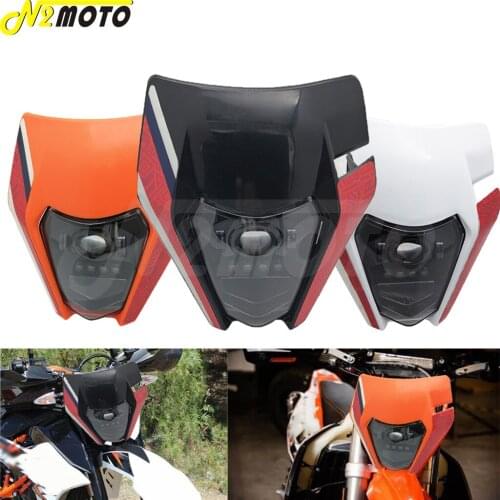 For Enduro Motocross Headlamp EXC XC-F EXC-F SX SX-F 125 300 350 500 690 2008-2020 45W/20W Dual Sport HI/LO Beam Headlight