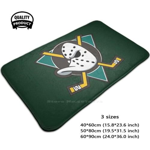 Throwback Logo Design Door Mat Foot Pad Home Rug Hockey Green Ducks Yellow New White Black Professional Movie Tv Trendy Logo