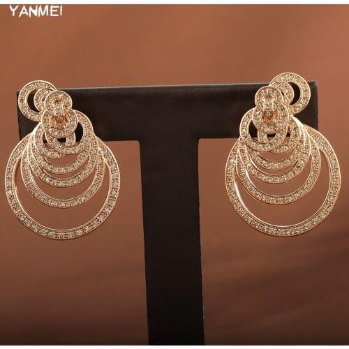 Geometric Spiral Luxury Shiny Zircon Stud Earrings for Women Exquisite Geometric Multi-layer Bridal High-end Design Jewelry