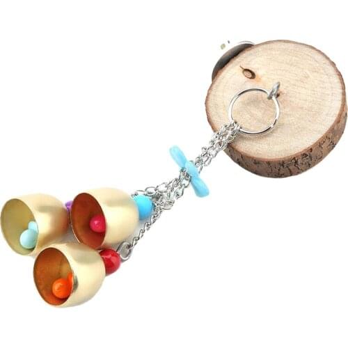 Parrot Nibble Toy Bird Toy Bell Log Platform Bird Cage Swing Hammock Hanging Toy Pet Chewing Toy